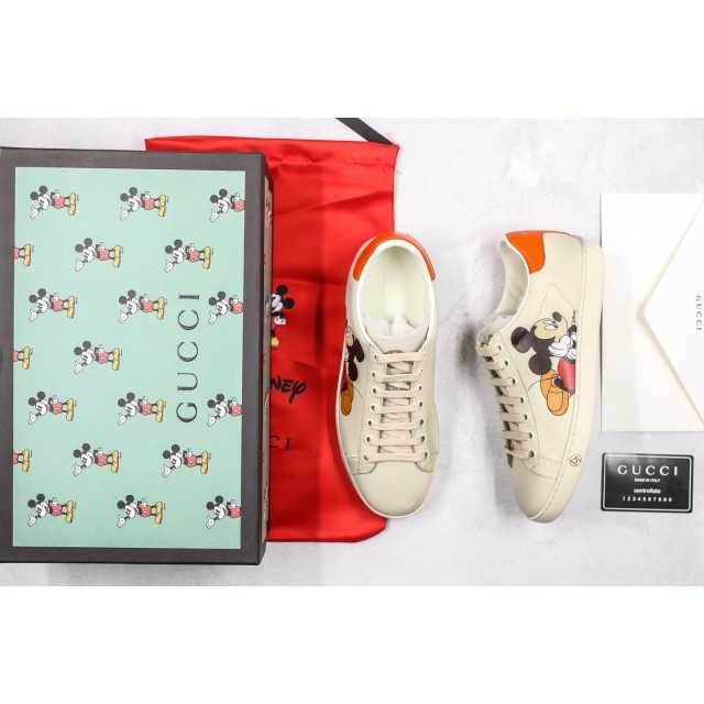TOP BATCH Disney x Gucci Ace Embroidered Low-GG "Mickey" 603697 AYO70 9591