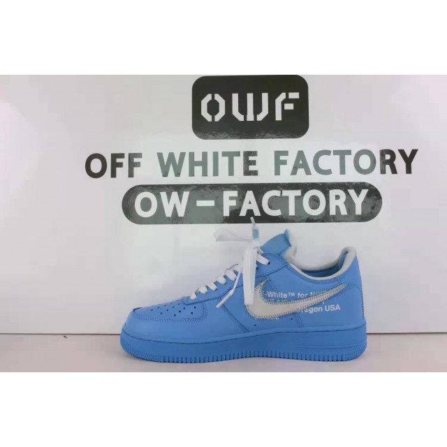 OWF Batch Unisex OFF WHITE X Nike Air Force 1 Low MCA University Blue CI1173 400
