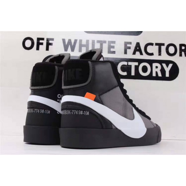 OWF Batch Unisex OFF WHITE X Nike Blazer Mid Black AA3832 001