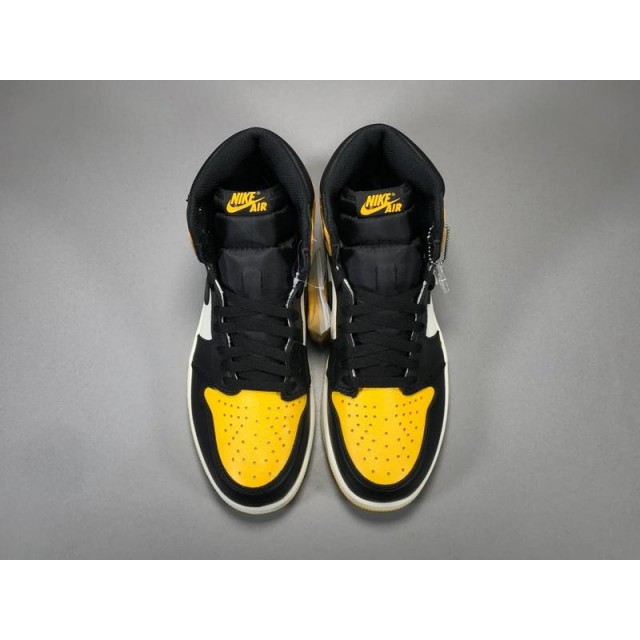 X Batch Men's Air Jordan 1 Retro High OG "Yellow Toe" AR1020 700